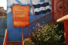 Wandmalerei - Nicaragua Flagge und Hymne